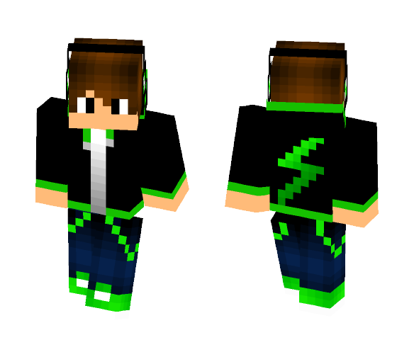 green blue lightning - Male Minecraft Skins - image 1
