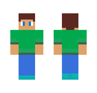 Guy with green shirt.