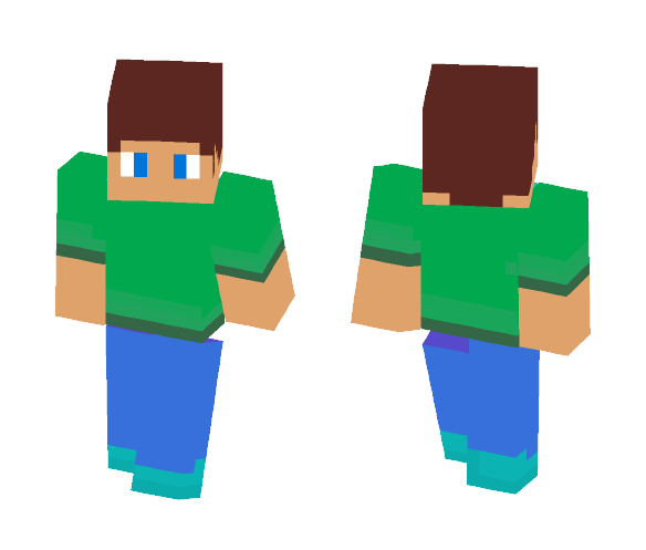 Download Free Guy with green shirt. Skin for Minecraft image 1 Guy with green shirt. - Male Minecraft Skins - image 1