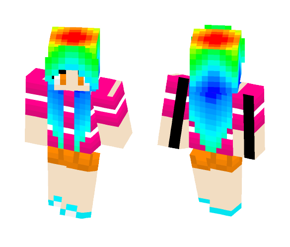 Rainbow Girl - Girl Minecraft Skins - image 1