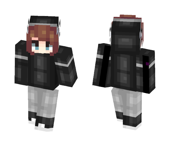 Cat Hoodie (Fem in desc) - Cat Minecraft Skins - image 1
