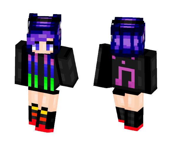 Download Free муѕтιςαℓ - Music girl Skin for Minecraft image 1 муѕтιςαℓ - Music girl - Girl Minecraft Skins - image 1