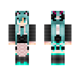 Hatsune Miku Maid Outfit - Female Minecraft Skins - image 2