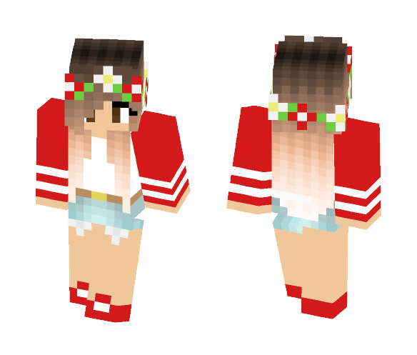 Flower Cool Gal - Female Minecraft Skins - image 1