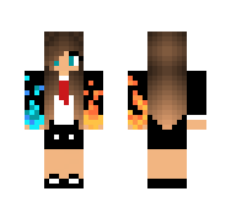 Office Girl with FIRE + WATER - Girl Minecraft Skins - image 2