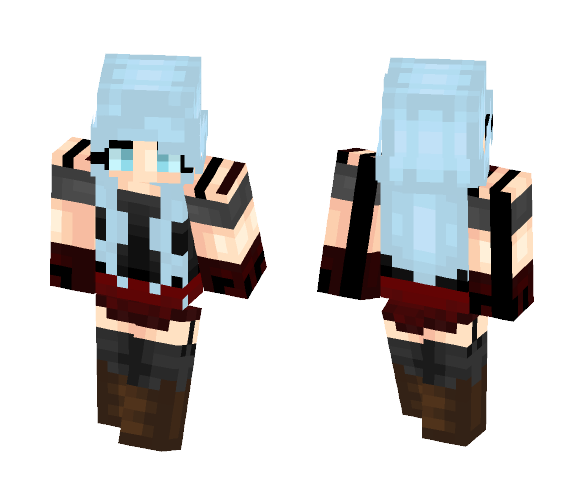 Download Free Blue hair girl | New Shading! Skin for Minecraft image 1 Blue hair girl | New Shading! - Color Haired Girls Minecraft Skins - image 1