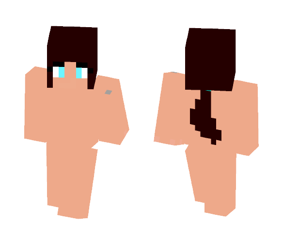 Girl pony tail hair base - Color Haired Girls Minecraft Skins - image 1