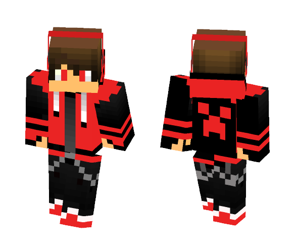 Red Creeper - Male Minecraft Skins - image 1