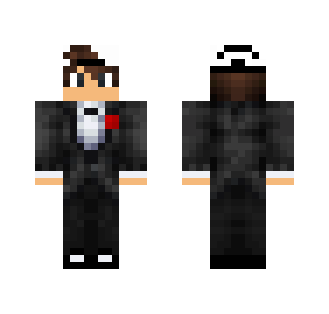 White Snapback Boy in Suit