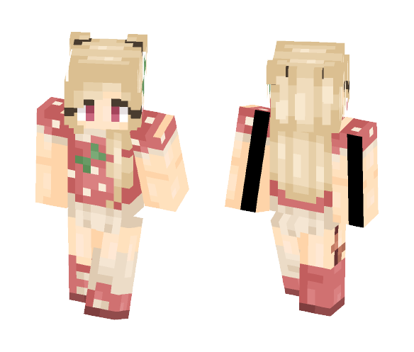 Download Free Strawberry Girl - Μαcαrοη_ Skin for Minecraft image 1 Strawberry Girl - Μαcαrοη_ - Girl Minecraft Skins - image 1