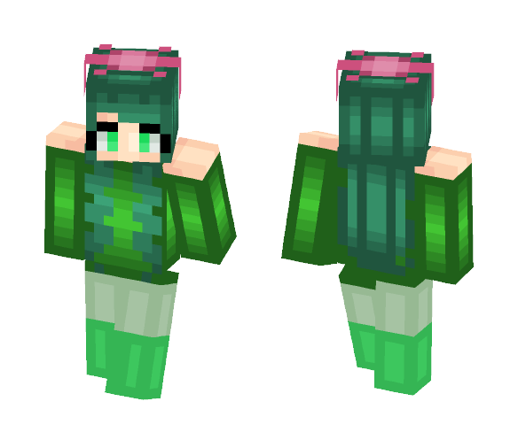 Bulbasaur Girl *Pokemon Collection* - Girl Minecraft Skins - image 1