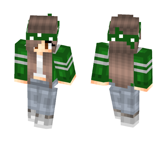 Download Free Slytherin Girl Skin for Minecraft image 1 Slytherin Girl - Girl Minecraft Skins - image 1