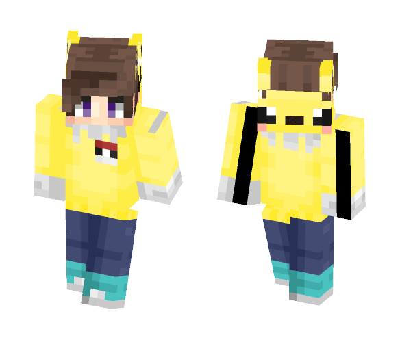 Jolteon Hoodie - Male Minecraft Skins - image 1