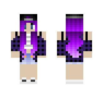 LightVersion ~ CoolGirlPurpleHair - Color Haired Girls Minecraft Skins - image 2