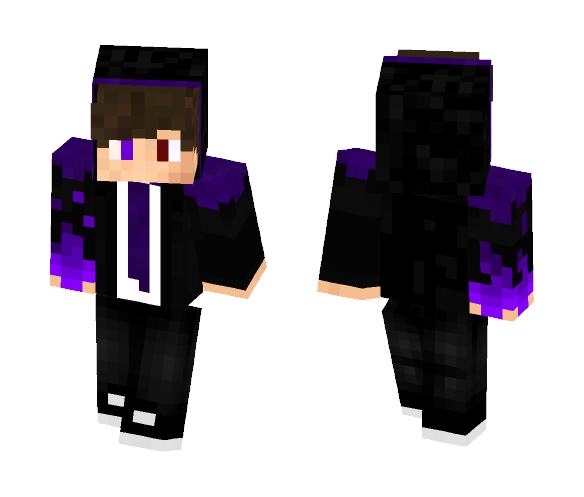 Boy with Purple Power Hand - Boy Minecraft Skins - image 1
