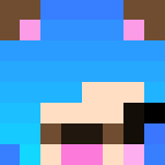 Download Free Cute blue haired dog filter girl Skin for Minecraft image 3 Cute blue haired dog filter girl - Color Haired Girls Minecraft Skins - image 3