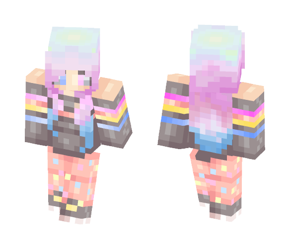 Download Free Pansexual Skin for Minecraft image 1 Pansexual - Female Minecraft Skins - image 1
