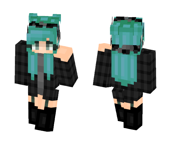 grunge ♡ (mild style change) - Female Minecraft Skins - image 1
