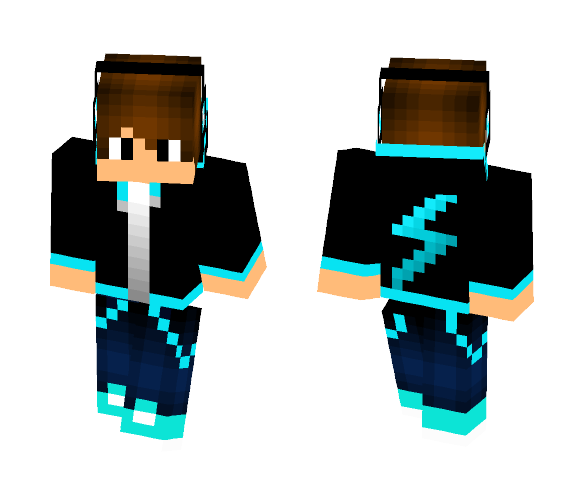boy blue lightning - Boy Minecraft Skins - image 1