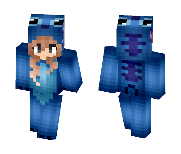 Download Free Stitch Onesie Girl Skin for Minecraft image 1 Stitch Onesie Girl - Girl Minecraft Skins - image 1
