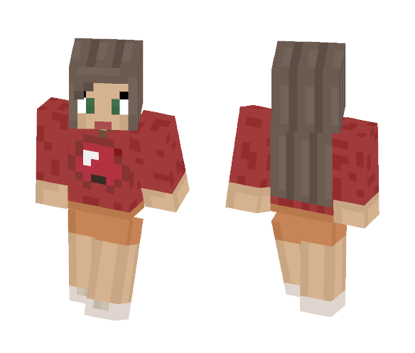 Download Free Apple Girl! *NEW HAIR SHADING* Skin for Minecraft image 1 Apple Girl! *NEW HAIR SHADING* - Color Haired Girls Minecraft Skins - image 1