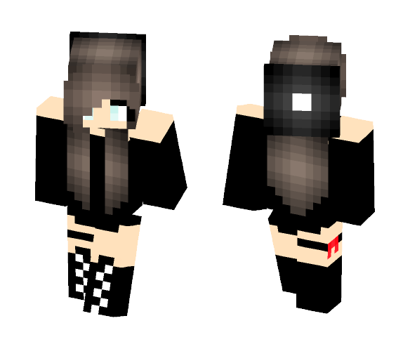 Download Free Goth Girl Skin for Minecraft image 1 Goth Girl - Girl Minecraft Skins - image 1