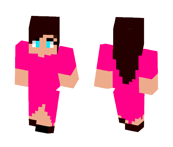 Download Free Pink dress prom girl Skin for Minecraft image 1 Pink dress prom girl - Girl Minecraft Skins - image 1