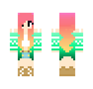 Mint Girl With Ombre Hair