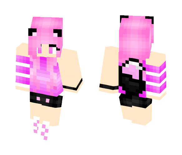Pink Wolf Girl - Girl Minecraft Skins - image 1