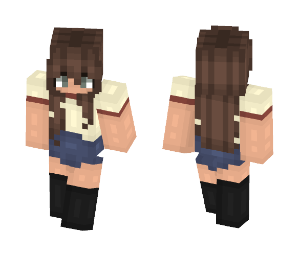 Girl With Brown Hair - Color Haired Girls Minecraft Skins - image 1