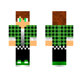 boy in green shirt