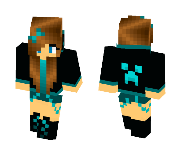 green creeper girl - Girl Minecraft Skins - image 1