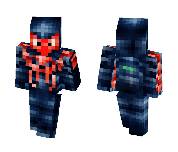 Download Free My spider man 2099 skin with eyes! Skin for Minecraft image 1 My spider man 2099 skin with eyes! - Male Minecraft Skins - image 1