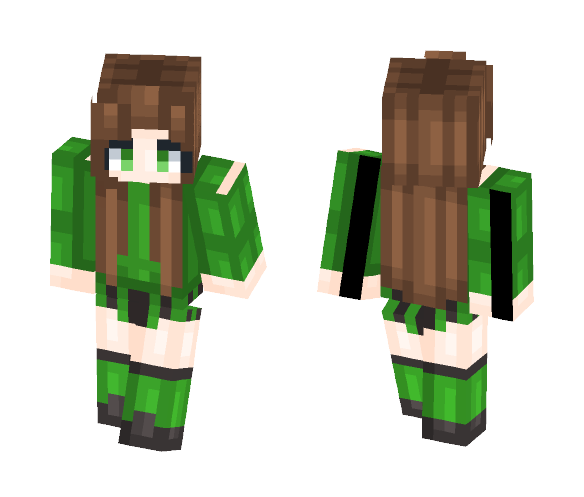 Download Free Green Tea in a Black cup Skin for Minecraft image 1 Green Tea in a Black cup - Female Minecraft Skins - image 1