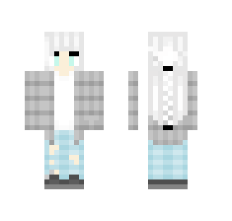 Plaid Silver Braided Hair