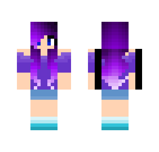 Purple hair Summer Girl