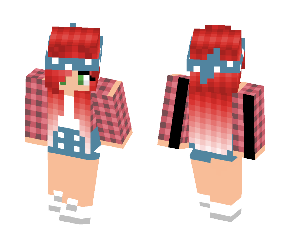 Download Free Cute red haired girl Skin for Minecraft image 1 Cute red haired girl - Color Haired Girls Minecraft Skins - image 1