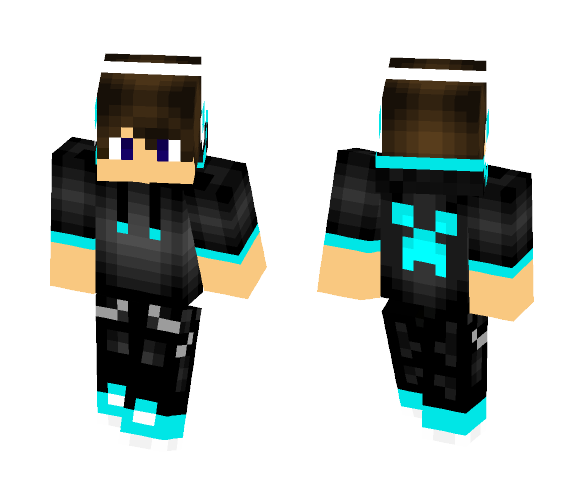 Swag Teen in Creeper Jacket - Male Minecraft Skins - image 1