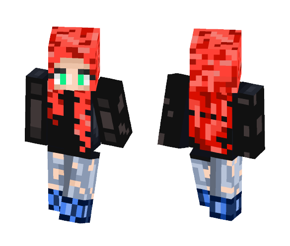 red haired girl - Color Haired Girls Minecraft Skins - image 1