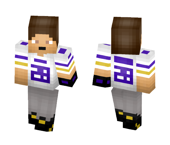Download Free American Football Fan (Vikings) Skin for Minecraft image 1 American Football Fan (Vikings) - Male Minecraft Skins - image 1