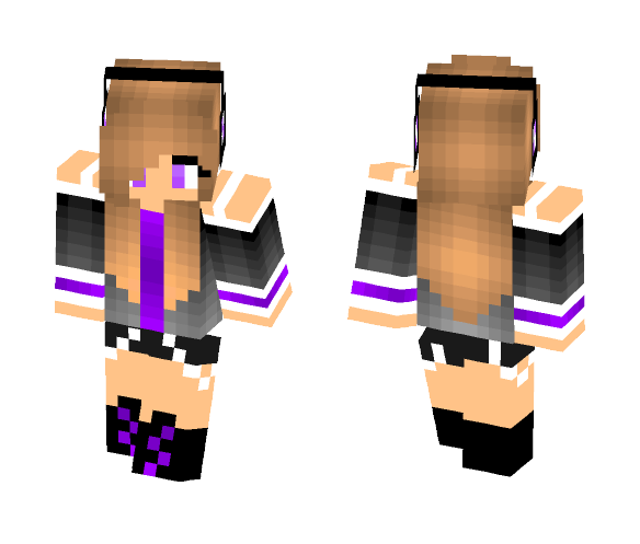 Download Free blonde girl purple Skin for Minecraft image 1 blonde girl purple - Girl Minecraft Skins - image 1
