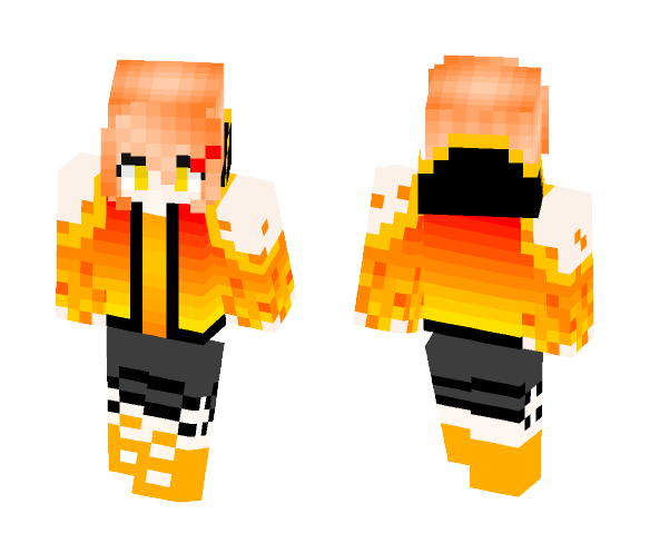 Fire girl - Girl Minecraft Skins - image 1