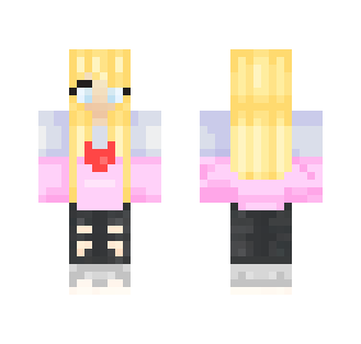 ~Heart sweater cute girl