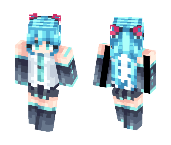 Hatsune Miku [Vocaloid] - Female Minecraft Skins - image 1