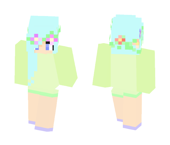Download Free Nature Pastel Girl Skin for Minecraft image 1 Nature Pastel Girl - Girl Minecraft Skins - image 1