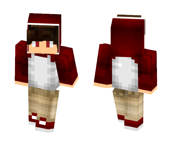 Red Hoodie - Male Minecraft Skins - image 1
