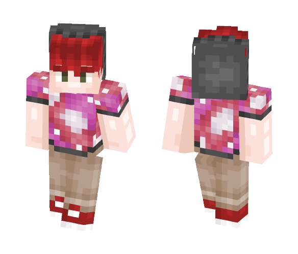 Red Galaxy Boy - Boy Minecraft Skins - image 1