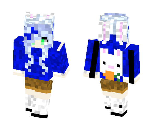 Download Free Blue Bunny Girl Skin for Minecraft image 1 Blue Bunny Girl - Girl Minecraft Skins - image 1