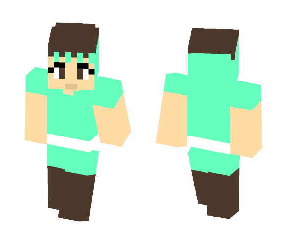Mint Chocolate Chip - Female Minecraft Skins - image 1