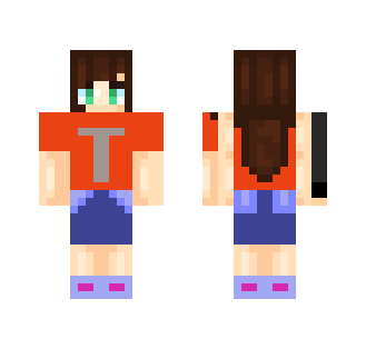 girl red shirt